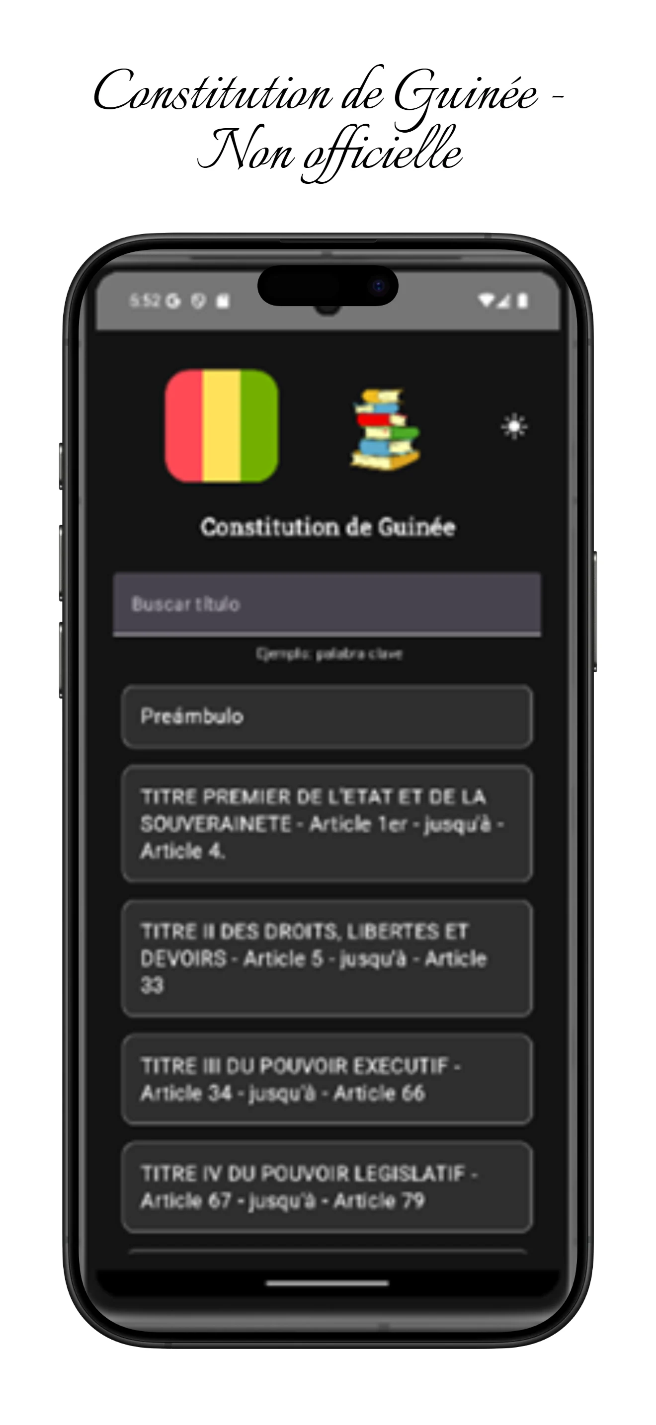 Constitution de Guinée screenshot
